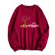thumbnail image 1 of Moda mujer cuello redondo Casual Breast Cure estampado Harajuku estilo manga larga sudaderas Tops Pompotops gfhjh8748, 1 of 4