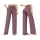 thumbnail image 3 of Pantalones Pierna para Mujer Pantalones Yoga Cintura Alta con Bolsillos Pantalones Deportivos Holgados y Elásticos para Trabajo o para Estar Cómoda en Casa Color Rubor XXL, 3 of 7
