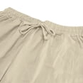 thumbnail image 6 of Linen 2 Piece Sets for Men Button Down Long Sleeve Shirts with pocket Casual Loose Fit Trousers Summer Beach Daily Wear Outfits Clothing Sets for Men Khaki XL, 6 of 6