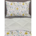 thumbnail image 3 of Cartoon Comforter & Sham Bedding Set, Spring Happiness Pattern with Flowers and Botanical Items in Doodle Style, 3 pcs Duvet Set Microfiber Filling Quilt, 5 Sizes, Multicolor, by Ambesonne, 3 of 4