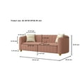 thumbnail image 7 of Mid-Century Modern Sofa for Living Room, 84" Pink Tufted Velvet Loveseat Sofa Couch, Sectional Love seat Sofa Couch with Gold Legs, Upholstered Sofa for Apartment Bedroom Apartment Home Office, 7 of 7