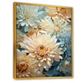 thumbnail image 2 of Designart "Elegance Of Blue And White Mum Flowers" Mums Floater Framed Canvas Prints, 2 of 5