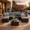 Gray-7, variant on Aiho Outdoor Patio Furniture Set with All Weather Wicker, 6 Pieces Outdoor Sectional Sofa with Soft Cushions and Coffee Table, For Garden, Backyard, Poolside, Patio, Porch and Balcony - Gray