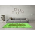 thumbnail image 3 of Ahgly Company Indoor Round Abstract Green Modern Area Rugs, 4' Round, 3 of 4