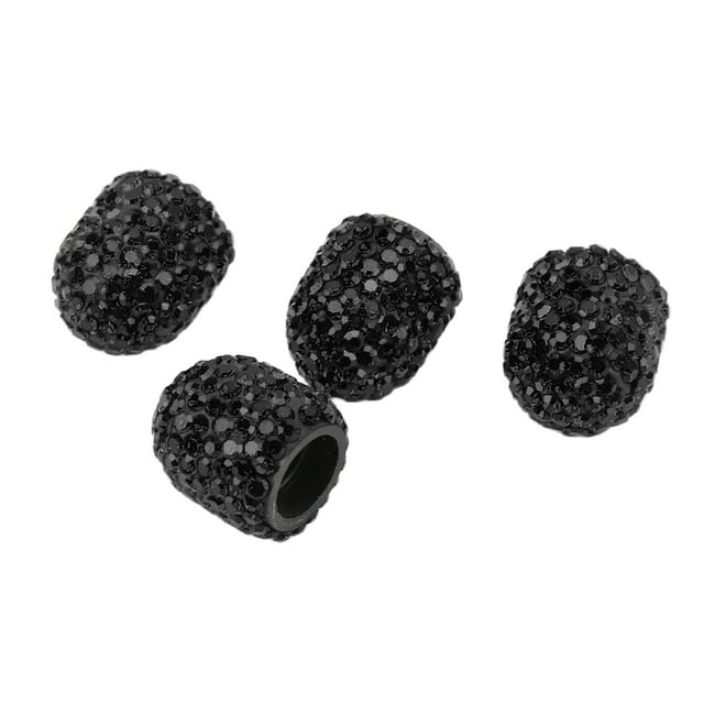 Couvercle de Valve de Pneu de Roue, Bling Valve Tige Installation Simple 4 Pcs Strass Attrayant pour Voiture pour Moto Argent, Noir, Rose, Rouge