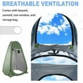 thumbnail image 2 of Portable Pop-Up Tent for Camping, Water-Repellent & Durable Polyester Instant Privacy Shelter with Pop Up Design, Silver Coated Fabric for UV Protection, Ideal for Outdoor Activities (Green), 2 of 5