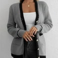 thumbnail image 5 of GuangCheng Cardigan Sweaters for Women Open Front Long Sleeve Button Down Knit Jackets with Pockets for Fall Winter, 5 of 5