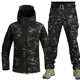 thumbnail image 3 of Traje impermeable de lana para invierno, conjunto de chándal para senderismo para hombre, chaqueta Softshell, chaqueta térmica para acampar, traje táctico, ropa de pesca, 3 of 5