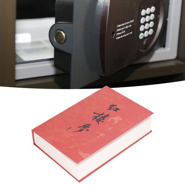Lifelike Book Safe Metal Diversion Storage Lock Box with Key for Valuables and Cash Home Security Portable Book Safe