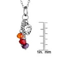 thumbnail image 4 of ELYA Women's Colorful Beads Heart Drop Steel Necklace - 17" - Orange, 4 of 4