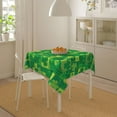 thumbnail image 6 of Happy St Patrick''s Day Tablecloth Square 54"x54" Green Shamrock Leaves Lucky Table Cloth Waterproof Holiday Table Clothes Reusable Table Cover for Dining Room Home Decor, 6 of 6