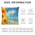 thumbnail image 5 of Autua Sunflowers Shells Beach Decorative Throw Pillow Cover for Home Couch Living Room Bed Sofa - High-Quality Printed Cushion Cover Summer Theme 1PC 18x18in, 5 of 5