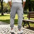 thumbnail image 5 of Yungyresw Fall Joggers Pants For Men Drawstring Waist Warming Tapered Athletic Trousers Soft Comfortable Casual Cargo Pants Gray M, 5 of 7