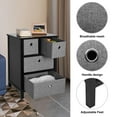 thumbnail image 3 of Commode 4 Tiroirs, Table de Chevet avec Tiroir en Tissu, Organisateur de Rangement pour Chambre, Salon, 3 of 7