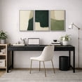 thumbnail image 4 of Framed Canvas Print Abstract Wall Art Set of 3 Modern Decorative for Living Room Bedroom - 16"x24"x3 WHITE, 4 of 8