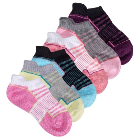 

Stride Rite Kids Unisex Brights Athletic No Show Socks (6-Pack)