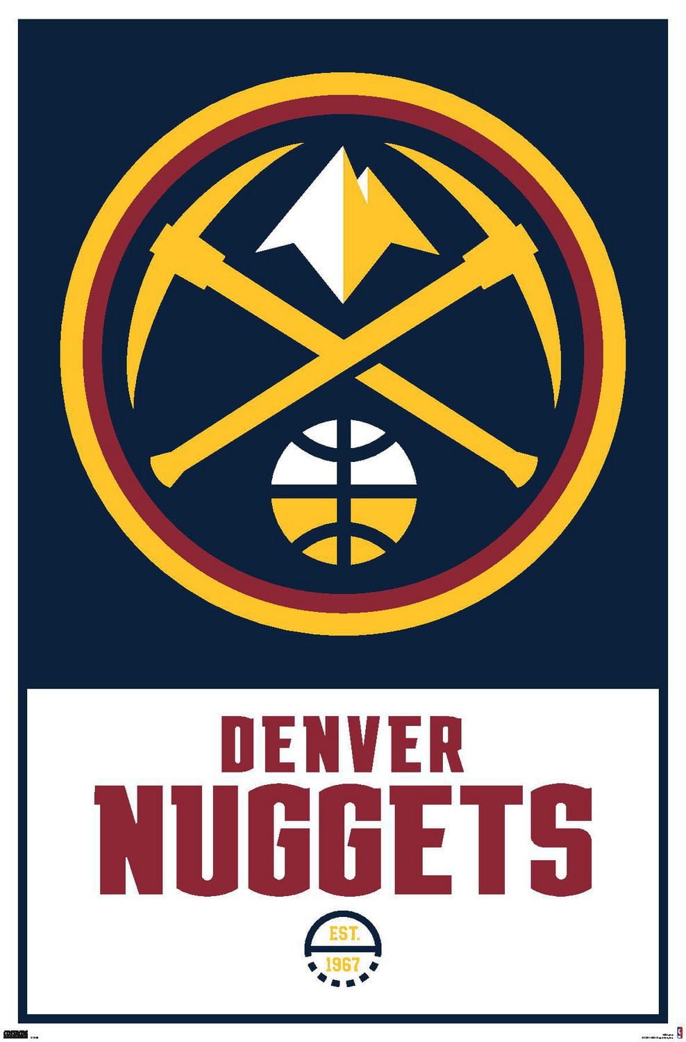 NBA Denver Nuggets - Logo 21 Wall Poster, 22.375" x 34"
