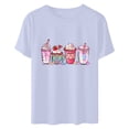 thumbnail image 4 of Otvok Womens Casual Round Neck Short-Sleeved Printed Valentines T-Shirt Tops, 4 of 6