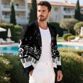 thumbnail image 4 of HELLHERO Polyester Men's Suit Jackets for Summer Daily, Slim Fit Solid Casual Sport Coats, Piano Keys Musical Notes, 4 of 8
