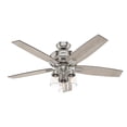 thumbnail image 6 of Hunter 52 inch Indoor Ceiling Fan with LED Lights and Remote Control - Standard Mount Ceiling Fan, 5 Blades, For Bedroom, Living Room, or Kitchen, Quiet - Bennett 54190, Brushed Nickel, 6 of 18