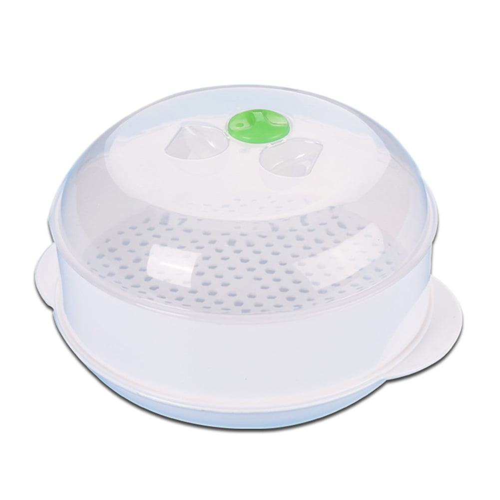 SingleLayer Microwave Oven Steamer Plastic Round Steamer Microwave
