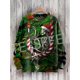 thumbnail image 3 of Suéter de punto feo de Navidad con dibujo de Papá Noel, tatuaje retro de manga larga con impresión 3D, jersey de otoño e invierno estilo Harajuku informal X9, 3 of 5
