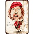 thumbnail image 1 of Chapa ACDC Metal Pintura Hierro Rectangular Pared para El Y Bar 20x30cm, 1 of 9