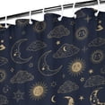 thumbnail image 3 of Blue Sun Moon Cloud Star Comet Pattern Shower Curtain 36"x72" ,Bathroom Decorative Shower Curtains Set with 12 Hooks,Modern Waterproof Washable Shower Curtain, 3 of 6