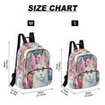 thumbnail image 3 of Casual Cat with Floral Background Backpack for School,College and Travel, Water Resistant Bookbag,, 3 of 7