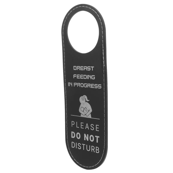 LULULION Baby Announcement Sign Door Sign Leather Black for Families 1Pack