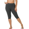 thumbnail image 2 of TheLovely Women's Essential Basic Cotton Spandex Stretch Below Knee Length Capri Leggings, 2 of 2