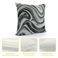 thumbnail image 4 of Creowell  Abstract Throw Pillow Cushion Cover, Mix of White and Black Hallucinatory and Surreal Liquid Marble Graphic Artwork, Decorative Square Accent Pillow Case,Grey, 4 of 5