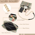 thumbnail image 3 of FORMRS Women Crossbody Purse with Chain Strap Vegan Leather Shoulder Handbag, Red Green Tartan Pattern, 3 of 7