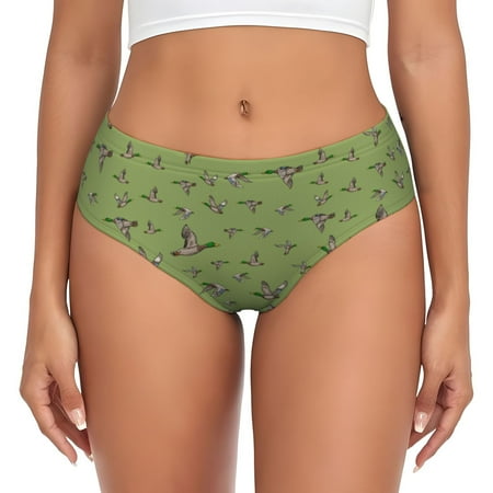 Womens Underwear - Mallard Duck No Show Seamless Underwear for Women  Soft Stretch Sexy Women s Panties  Cute Hipster Ladies Panties Bikini Underwear Briefs