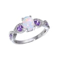 thumbnail image 1 of Qarigey 2 piezas de anillo de cristal para mujer, anillos modernos portátiles para banquete de boda, joyería de aleación de moda para mujer, regalo de Ropa, zapatos y accesorios Miscelánea Talla 6 Qarigey AP015006-01, 1 of 6