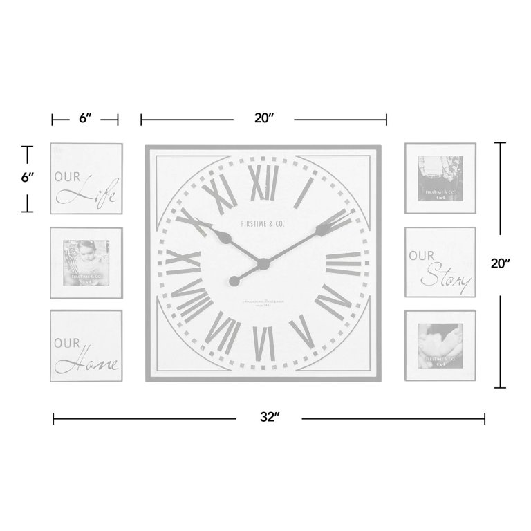 Large Black And White Vintage Wall Clock – Esentiments – no 1 home