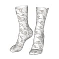 thumbnail image 6 of Xecao Hand Drawn Rabbit Print Fashion No Heel Casual Crew Socks Cushioned Breathable for Men Women - Moisture wicking,Not easy to fade Suitable for daily, 6 of 7