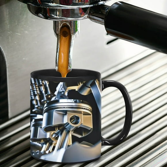 Birdeem Mechanic Engine Coffee Mugs Real Pistons Car Mechanic Gift Car Lover Gifts Engine Gift Husband Auto Mechanic