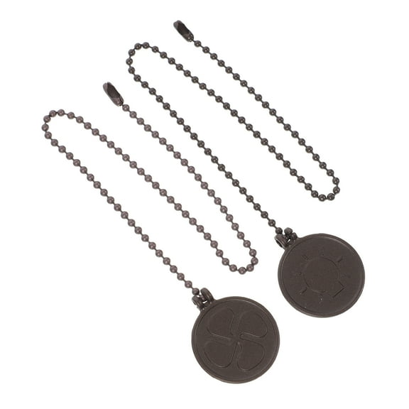 KONTONTY 2Pcs Chain For Ceiling Fan Ceiling Fan Pull Chain Metal Light Switch Brown