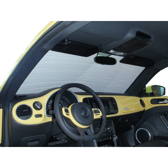 HeatShield, The Original Windshield Sun Shade, Custom-Fit for Volkswagen Beetle Hatchback (3D) 2012, 2013, 2014, 2015, 2016, 2017, 2018, 2019, Silver Series