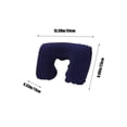 thumbnail image 3 of Fwttom U Shape Pillows, Comfortable Travel Neck Pillow Pvc Flocked U Shaped Cushion for Aviation Outdoor Home Use Portable Inflatable Cervical Support Pillow with Soft Velour Cover, 3 of 6
