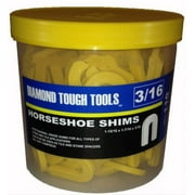 Plastic Horseshoe Shims 3/16" Yellow 110 pcs - Can also be used as Tile and Stone spacers