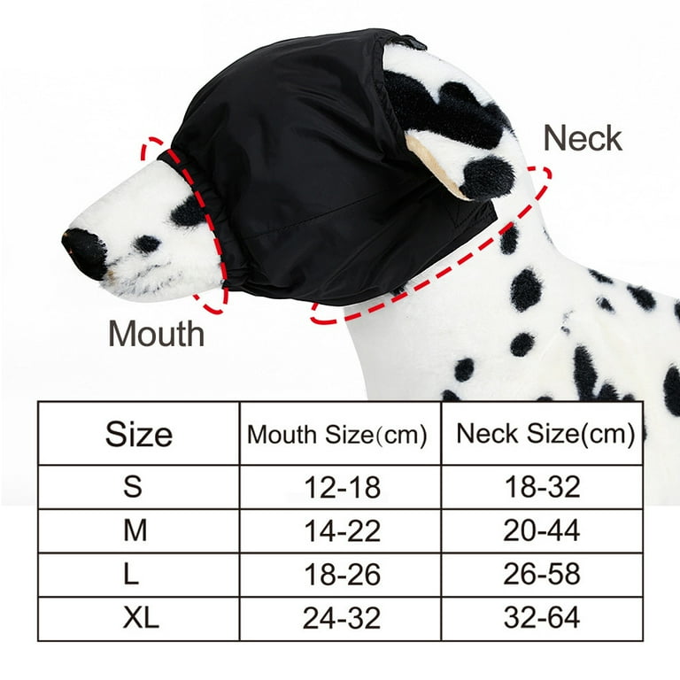 Dog Calming Cap Eye Mask Nylon Shading Pet Anxiety Mask Muzzle for Grooming Anti Car Sickness L