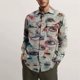 thumbnail image 2 of Chaqueta de chaqueta de lana con camisa de solapa ajustada con estampado de otoño e invierno para hombre Pompotops  oipoqjl11283, 2 of 3