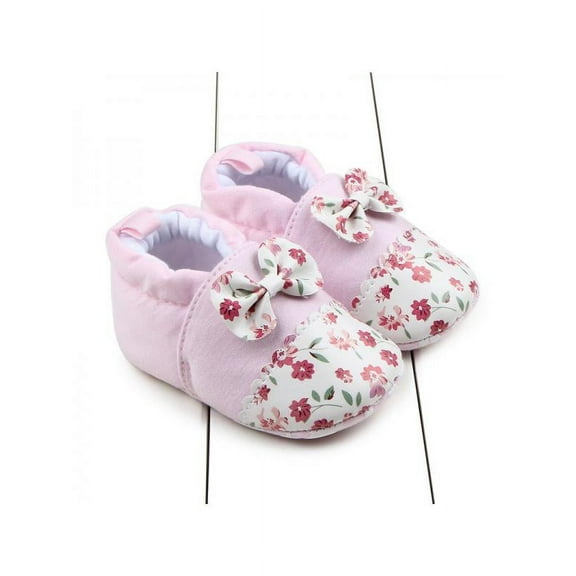 Taykoo Infant Toddler Girls Floral Paw Printed Shoes Anti Slip Crib Shoes 0-12M