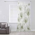 thumbnail image 3 of Sage Green Spring Floral Semi Sheer Curtains Drapes for Living Room,Bedroom,French Doors Window 45 Inches Long,Summer Botanical Watercolor Vintage Rod Pocket Chiffon Curtain Drapery Voile Panel, 3 of 6