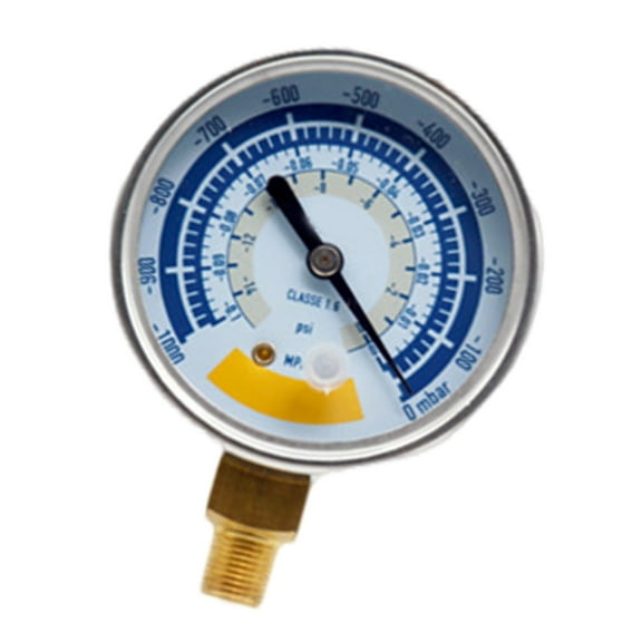 Accurate Vacuum Gauge Air Gauge Instrument for Vacuum Pumps 0-14psi Dials Display 1/8in Connector Vacuum Gauge
