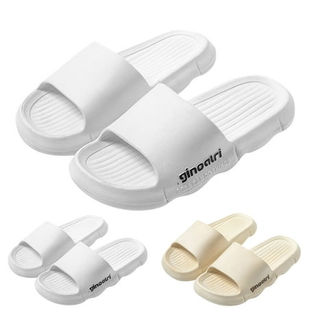 

Cathalem Women Slippers Fashionable Simple And Decorated With Letters The Side Wavy Flat Comfortable Sequin Slippers for Women Khaki 7