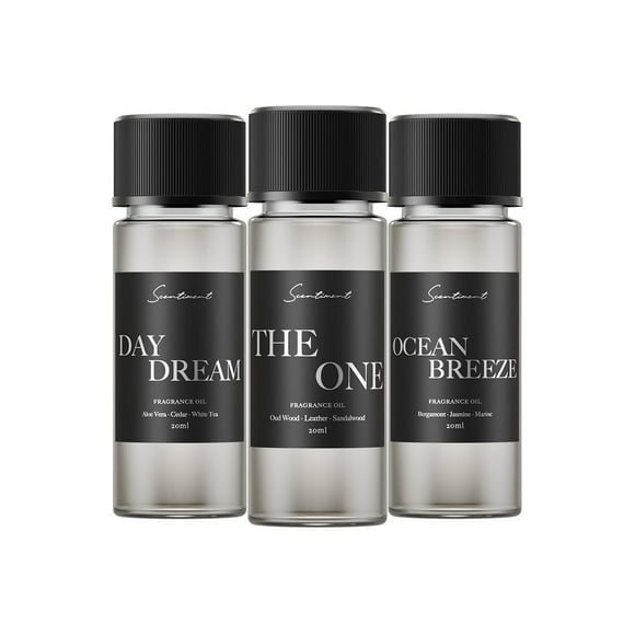 Kit difusor Discovery Oil Scentiment Hotel, 20 ml, los 3 mejores aromas