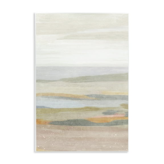 Stupell Industries Calming Neutral Beach Coastal Painting Unframed Art Print Wall Art, 10 x 15